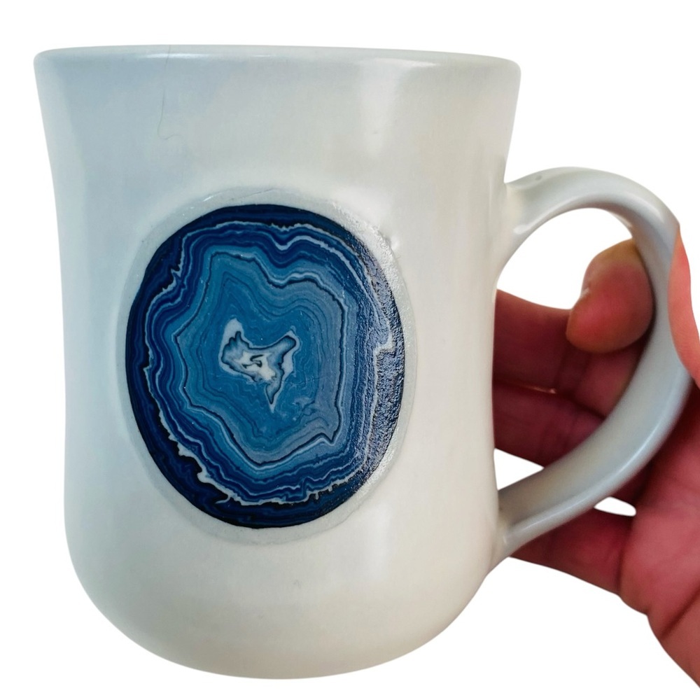 Studio Pottery Geode Ceramic Mug Signed David Wala 1992